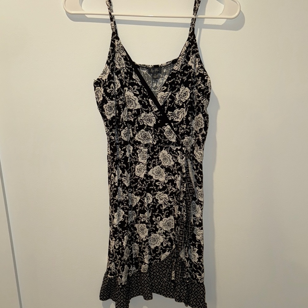 Lily Rose Black and White Floral Dress